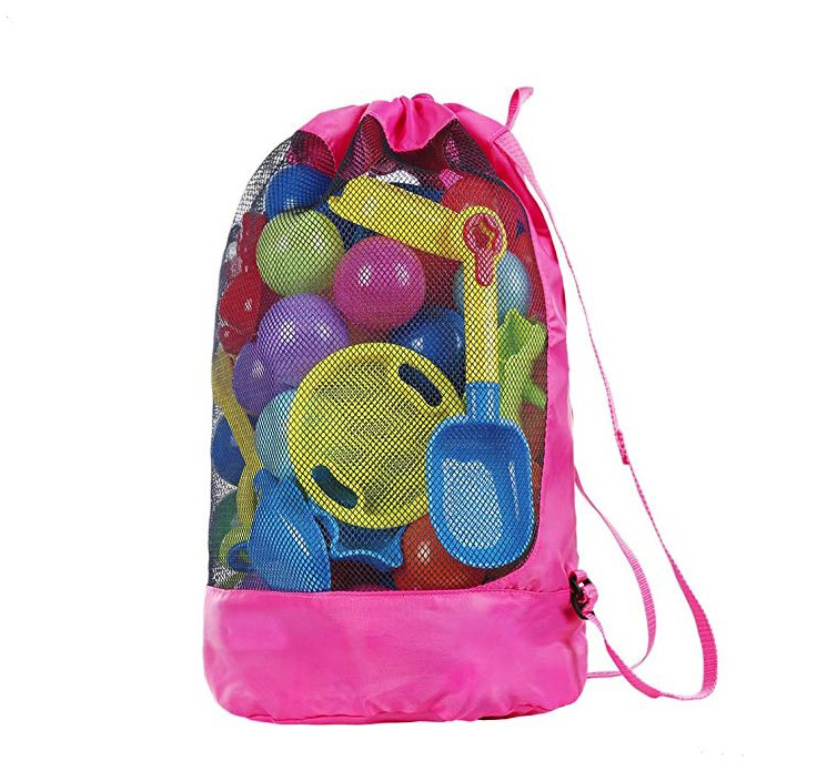 Large Mesh Beach Bag Tote Drawstring Beach