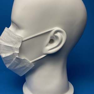 قناع طبي من النوع IIR، قناع جراحي غير منسوج يستخدم لمرة واحدة، ثلاثي الطبقات مع أربطة للأذن - Product Image 5