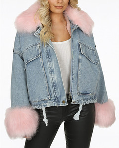 <span class=keywords><strong>Giacca</strong></span> di jeans in pelliccia di dimensioni per <span class=keywords><strong>giacca</strong></span> <span class=keywords><strong>da</strong></span> <span class=keywords><strong>moto</strong></span> Standard invernale <span class=keywords><strong>giacca</strong></span> di jeans <span class=keywords><strong>da</strong></span> donna di lusso in pelliccia <span class=keywords><strong>da</strong></span> donna - Product Image 3