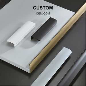 Hidden Drawer <strong>Hardware</strong> Aluminum Profile Handle Door <strong>Pull</strong> Handles for Kitchen Cabinets Dressers Bedrooms Bathrooms Hotels - Product Image 2