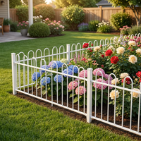 Bordure décorative pour parterre de fleurs de jardin privé en acier galvanisé à chaud et thermolaqué à profil bas avec sommet en arc