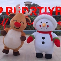 Funtoys-Costume de Mascotte Gonflable de Noël, Père Noël, Bonhomme de Neige, Renne, Elan, Cerf, Orignal, Personnage en Peluche, Animal de Bande Dessinée pour Adulte