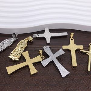 Accesorios para collares, pulseras y colgantes hechos a mano con cruz religiosa de la Virgen María en oro real chapado en cobre de 18 quilates - Product Image 4