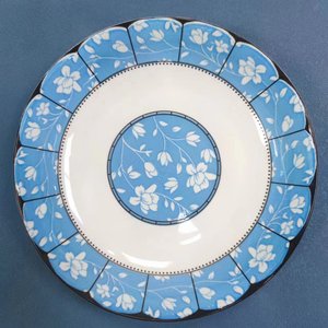 Plato de sopa azul bonito de cerámica, calcomanía con estampado de 8 pulgadas, juego creativo de platos de cena para desayuno, pastel, aperitivos, Decoración de mesa, regalo - Product Image 2