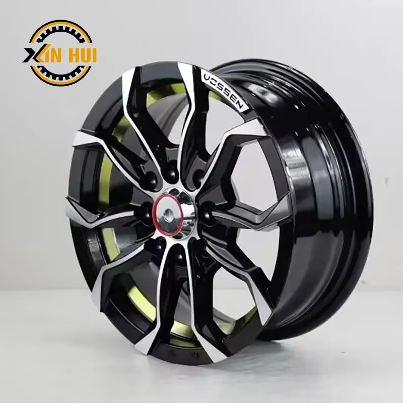 XingHui D79-1インチ乗用車ホイール4X114.312x5.0JリムCB73.1 20mmオフセット、BMF REDアンダーコートライン付き