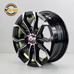 XingHui D79-1 12 inch Passenger Car Wheel 4X114.3 12x5.0J Rims CB73.1 20mm Offset with BMF + RED UNDERCOAT LINE