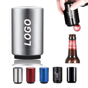 Electric Wine Can Beer Opener Bottle Cap Catcher Metal Automatic Magnetic Bottle Opener Stainless Steel Customized Bottle Opener