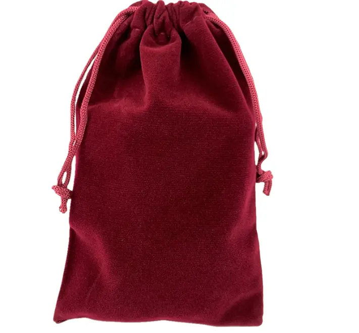Индивидуальный красочный логотип печать бархатные Винные сумки на шнурке Подарочная сумка для бутылок
