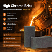 Briques Réfractaires Chromées de Qualité Supérieure, Briques Réfractaires à Haute Teneur en Cr2O3, Briques de Chrome Durables pour Four à Haute Température