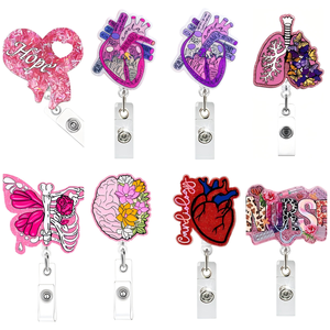 Porte-badge rétractable scintillant à paillettes, accessoire médical en plastique, porte-carte d'identité, cadeau pour les infirmières et les médecins - Product Image 6