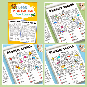 Nuevo Juego de Buscar y <span class=keywords><strong>Encontrar</strong></span> Palabras Fonéticas para Niños Pequeños: Divertidos Juegos de Rompecabezas para Mejorar la Concentración, Muestra Gratis - Product Image 6