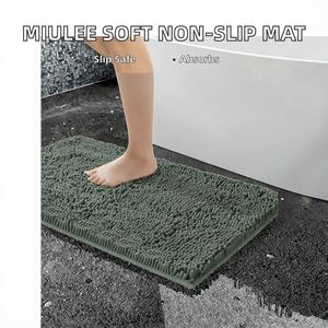 Alfombra de Baño de Chenilla Antideslizante de Alta Absorbencia, Súper Suave, Lavable a Máquina, Rectangular, para Bañeras, Duchas y Baños, 40x60cm - Product Image 2