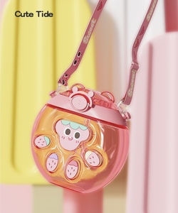 Phim hoạt hình mới <span class=keywords><strong>donut</strong></span> với rơm phun, hình dạng Dễ Thương Dây đeo di động, sinh viên nhựa phim hoạt hình chai nước - Product Image 4