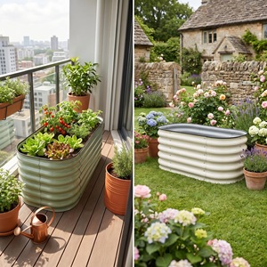 Jardinière en fer pour balcon extérieur, pot de jardin extra-large pour légumes, usage domestique, qualité industrielle pour toit - Product Image 4