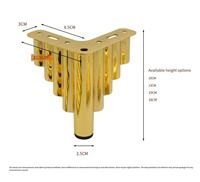 Moderne goldene Eisenmöbelbeine, 4er-Set für Sofa, Schrank, Ottoman, Tisch, Nachttisch, Kommode & Esszimmer – DIY-Ersatz