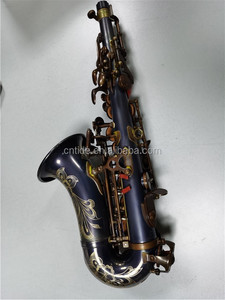 Marea Musica pro uso deep blue curved soprano <span class=keywords><strong>sassofono</strong></span> con il nichel dell'annata chiavi in vendita - Product Image 5