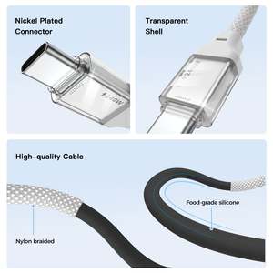 Cable UNIEAN 2.0 de 100W 240W, Cable Tipo <span class=keywords><strong>C</strong></span> de Silicona Líquida, Carga Súper Rápida, Cable de Datos USB <span class=keywords><strong>C</strong></span> <span class=keywords><strong>a</strong></span> USB <span class=keywords><strong>C</strong></span>, Alta Potencia de Salida - Product Image 4