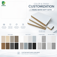 Panneau MDF mélaminé Jinbase 18 mm, blanc nacré, finition douce, E0, 1220x2440 mm, panneau de fibres à densité moyenne stratifié mélamine pour meubles
