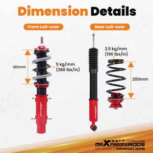 Kit de Amortiguadores y Resortes Helicoidales MaXpeedingrods para VW GOLF MK4 (1J1) FWD 1997-2006 para SEAT LEON Mk1 (1M1) FWD 1999-2006 <span class=keywords><strong>Jetta</strong></span>/<span class=keywords><strong>Bora</strong></span> - Product Image 6