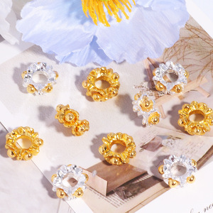 Cuentas Espaciadoras de 15 mm para Manualidades, Cuentas para Hacer Joyas, Aretes, Pulseras, Accesorios, Cuentas Espaciadoras Sueltas de Estrás, Forma Irregular GY - Product Image 5