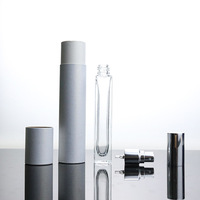 Flacons de parfum miniatures personnalisés en verre carré de luxe portables de 8 ml et 10 ml avec gravure, emballage personnalisé et impression de logo