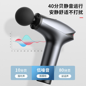 Fascia Gun Muscle Relaxation Massager Mini Neck Massage Electric Professional Fitness 12 Speed Levels 5 Massage Heads USB - Product Image 5