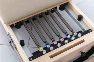 घरेलू उपयोग फोल्डिंग ओक/मेपल लकड़ी पोर्टेबल पाइलेट्स रीफॉर्मर मशीन लकड़ी के पिलेट्स-रीफॉर्मर-घर पर - Product Image 3