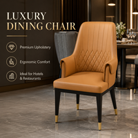 Chaises de restaurant de luxe, fauteuil à dossier haut matelassé en diamant avec revêtement haut de gamme pour hôtel, banquet, salon, salle à manger