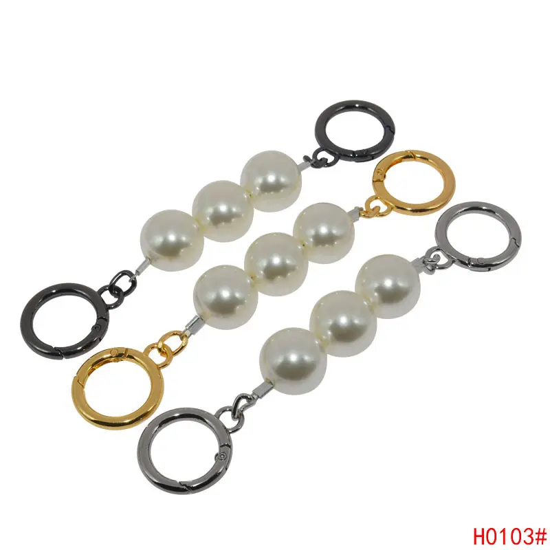 Most Popular Large pearl Decoration chain dinner bag handle Pearl Bead strap Handbag Phone Case Handle Wrist Bag Extended Chains