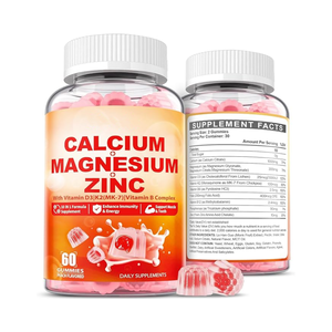 OEM private label calcio magnesio zinco integratori di gummie con vitamina D3 K2 & B complesso vegano - Product Image 1