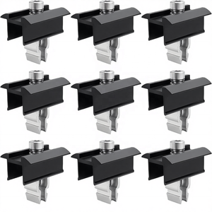 Soportes de Montaje para Panel Solar de Aluminio Anodizado de 30 mm, 8 Piezas, Fijación Rápida, Tuercas de Abrazadera Centrales, Pernos, Carga de Viento 1.4k, Carga de Nieve 60m/s - Product Image 1