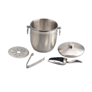Double Wall Stainless Steel Insulated <b>Ice</b> Bucket, Including Strainer & <b>Ice</b> Cover <b>Ice</b> Tongs - Product Image 5