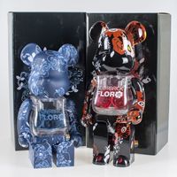 Коллекционная фигурка Bearbrick 400% (28 см) из ABS-пластика для декора дома