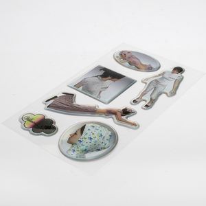 FX A6 Kiss Cut 3D Resin Crystal Dome <b>Sticker</b> Sheets <b>Logo</b> Design Printing 3D Dome Epoxy <b>Sticker</b> for Phone case Decoration - Product Image 6