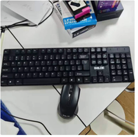 Ensemble clavier et souris sans fil W100 - Clavier et souris sans fil 2,4 G pour ordinateur portable, ordinateur de bureau, économie d'énergie