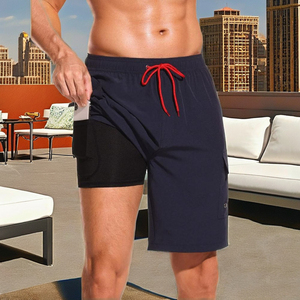 New Wholesale Summer Plain Quick Dry Elastic Waist Knitted <b>Men</b> <b>Trunk</b> Short Pants Trackshorts Swimpant Swimming Board Beach Short - Product Image 1