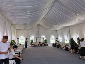 4x21m 6x21m carpas elásticas para eventos de lujo otras decoraciones de boda ceremonia lonas almacén carpa PVC circo marquesina - Product Image 6