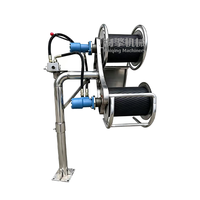 Treuil hydraulique à deux roues pour filet de pêche 1-2 tonnes 16 MPa 11 kW 5-160 tr/min en acier inoxydable pour bateau de pêche