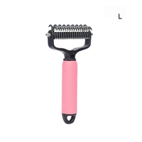 Hyra Râteau de toilettage pour animaux de compagnie, outil démêlant et anti-chute de poils, râteau pour sous-robe, peigne anti-chute de poils, dissolvant de nids de poils, Taille L, Emballage blister