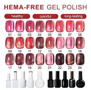 Esmalte de <span class=keywords><strong>Uñas</strong></span> KINNCO, Marca Privada, Gel Ojo de Gato Rosa, 24 Colores, 15ml, Semipermanente, Removible, Esmalte de <span class=keywords><strong>Uñas</strong></span> Ojo de Gato Rojo, Libre de HEMA y TPO - Product Image 2