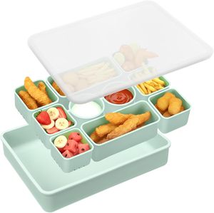 Custom Kids Lunch Box School <b>Snack</b> <b>Container</b> Portable Silicone Multi-Compartment Leak Proof BPA Free Large Capacity Travel Box - Product Image 1