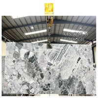BOTON STONE Pierre Naturelle Polie Moderne Comptoir de Cuisine Carrelages Muraux en Marbre Gris Oreo Dalles de Plancher
