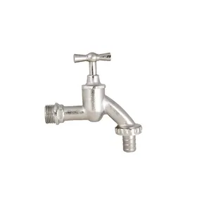 Brass Bibcock 1/2"-3/4" Chrome Plated Brass Stop Bibcock Tap Faucet With Brass T Handle