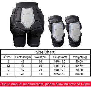 Pantalones acolchados para esquí, pantalones cortos con protección contra impactos para snowboard, skateboarding, deportes, rodilleras, pantalones protectores - Product Image 5