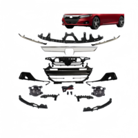 Kit Bumper mobil kisi bumper depan, dengan dukungan lampu depan Set foglamp set Body Kit untuk Honda Accord 2020 2021 2022 17 buah