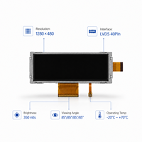 Écran TFT LCD automobile 8,8 pouces 1280x480 IPS LVDS 40 broches HX82102-A-LT 350 Nits pour affichage d'informations embarquées
