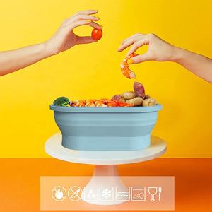 Multi-functional Wholesale Foldable Silicone <b>Lunch</b> <b>Bento</b> <b>Box</b> Work Food Container Folding School Children's <b>Lunch</b> <b>Box</b> - Product Image 4