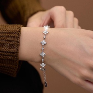 Premium Quality Moissanite Diamond Tennis Silver <b>Bracelet</b> with Brilliant Iced Out Style for Fashion Jewelry Wholesale Supply - Product Image 2