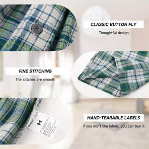 <span class=keywords><strong>Pantaloncini</strong></span> <span class=keywords><strong>pigiama</strong></span> da <span class=keywords><strong>uomo</strong></span> in tessuto a quadri XL con tasche, fondo traspirante per la casa - Product Image 2