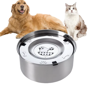 Vente en gros bol flottant <span class=keywords><strong>anti</strong></span>-<span class=keywords><strong>goutte</strong></span> en acier inoxydable pour chien et chat avec filtre - Product Image 6
